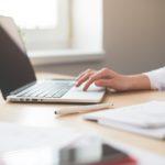 a person working on a laptop