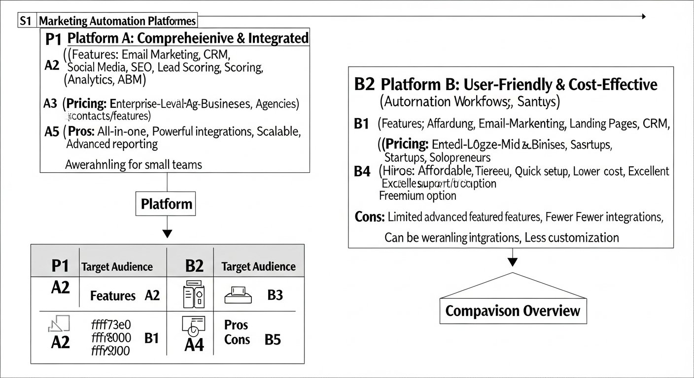 marketing automation platforms comparison &mdash; featured illustration