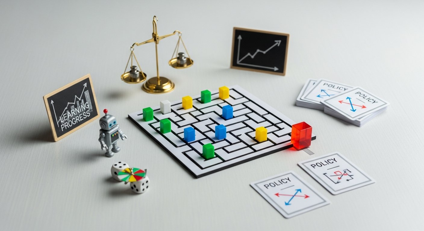 Illustration of reinforcement learning for AI and the future of work